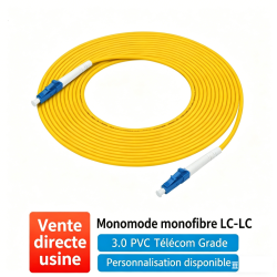 3m LC-LC SingleMode Duplex Glascable, Telecom kwaliteit, 1 kern